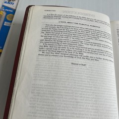 2001 Word Of God KJV Leather Special Margin Edition Bible Large Print Red Letter