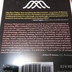 Why Race Matters by Michael Levin, PB 2012