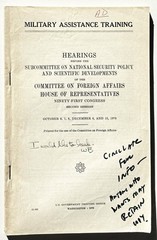 Congressional Subcommittee Hearings and Reports – Vietnam/Indochina