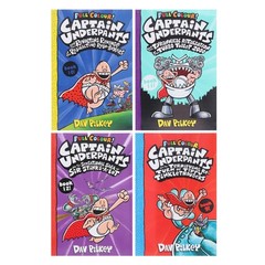 Captain Underpants Full Colour Series Book 9-12 by Dav Pilkey 4 Books- Ages 7-11