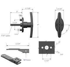 Truck Cap Latch T Handle Lock for Leer are Matching Set Universal Truck Toppe…
