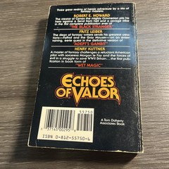 Echoes of Valor I &II Karl E. Wagner (MMPB) 2 Book Set. VG 1st/1st EB15