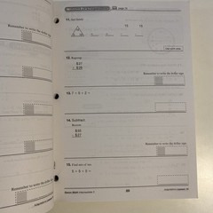 Saxon Math Student Workbook Adaptations Intermediate 3 – First 45 Pages Missing