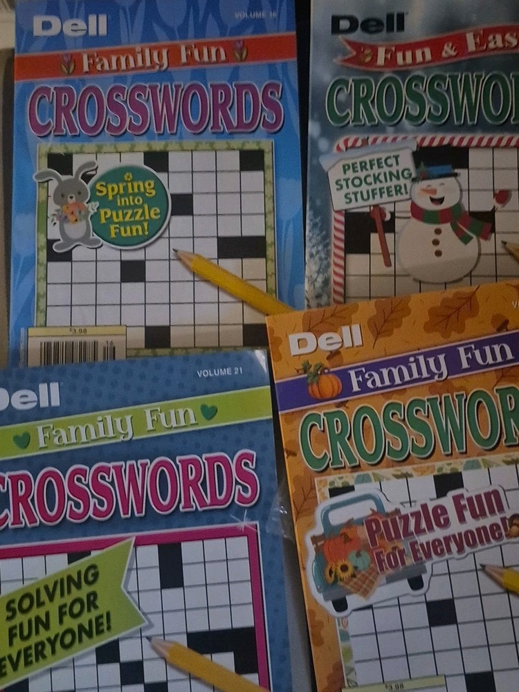 Family Fun or Fun & Easy Variety Pack 4 ct Crossword Puzzle Books