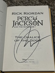 Rick Riordan *SIGNED* The Chalice of the Gods Book – Disney – Percy Jackson