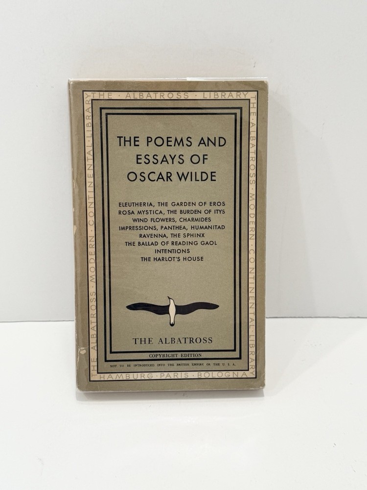 1935 Albatross Paperback #257 The Poems and Essays of Oscar Wilde w/ Dustjacket