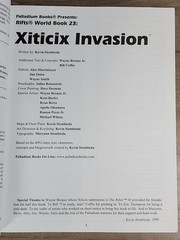 XITICIK INVASION. Rifts Work Book 23. Palladium Books. Cat. No. 838