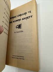 Zodiac Chillers The Scorpio Society First Print Carol Ellis Paperback 1995