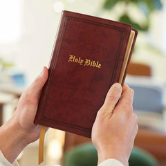 KJV Holy Bible: Personal Size Giant Print, Brown Leathersoft, Red Letter,…
