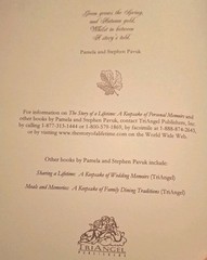 The Story of a Lifetime: A Keepsake of P- hardcover, 9780964303249, Pamela Pavuk