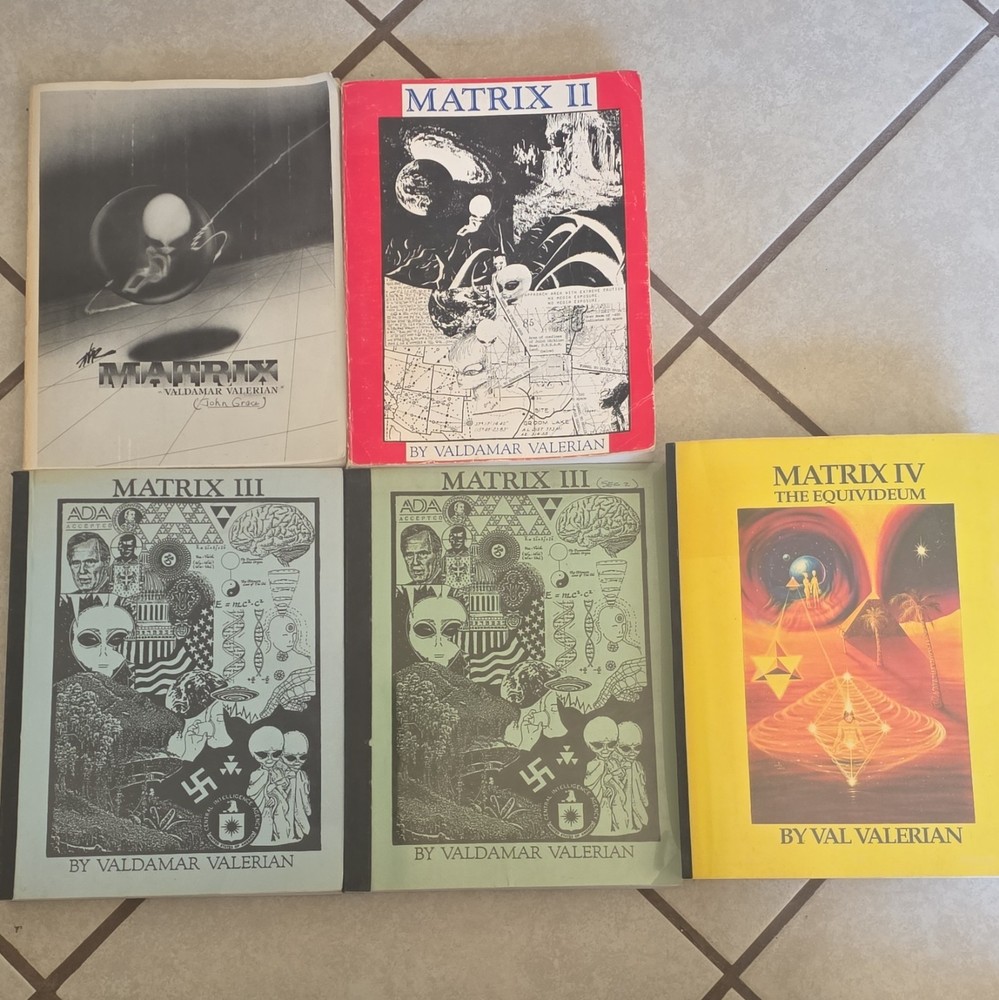 Matrix Series by Valdamar Valerian Signed number three Set of 4 Vintage Books