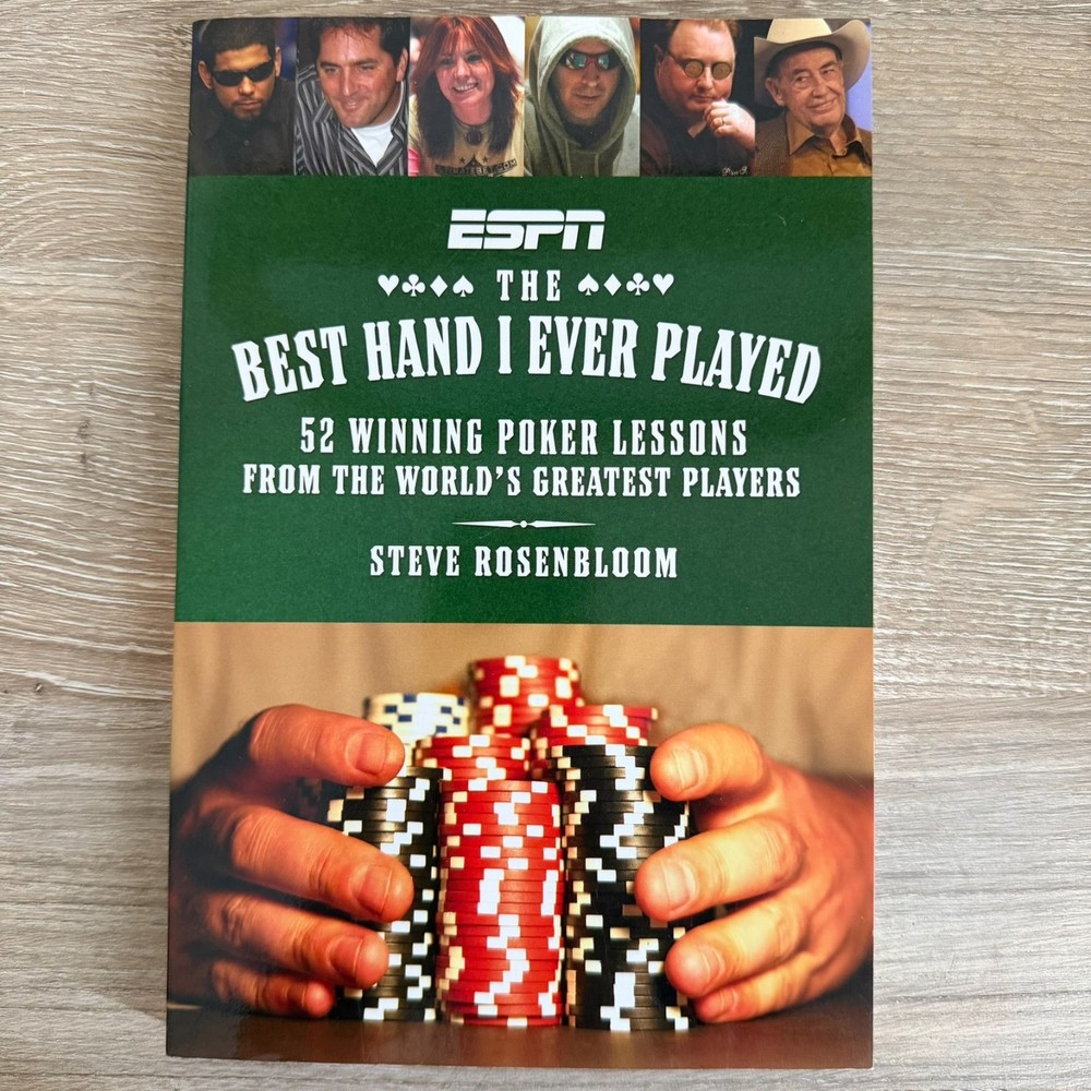 Best Hand I Ever Played 52 Winning – Paperback by Rosenbloom Steve -Very Good