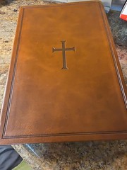 KJV Bible Large Super Giant Print Brown Leather-Touch Cover King James Version