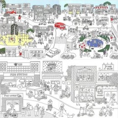 ‘Around My Town’ Color Therapy Anti Stress Coloring Books for Adult Relaxation
