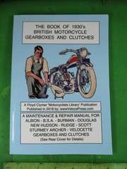 BOOK OF 1930’s BRITISH MOTORCYCLE GEARBOXES AND CLUTCHES🔥NOS🔥 BSA🔥 109 Pages