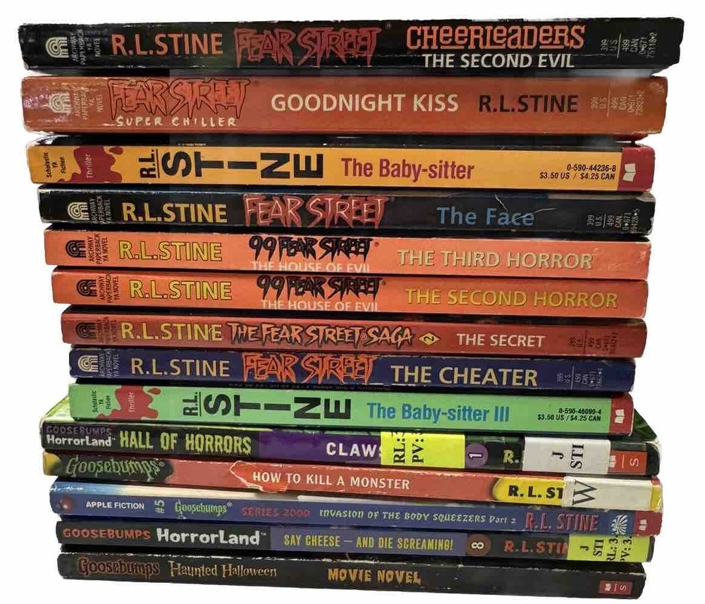 Lot of 14 Vintage RL Stine Books – Fear Street Goosebumps Paperbacks Horror READ