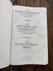2006 Black Simulated Leather Large Print LDS Triple 9-1/2” X 6-1/4” Clean!