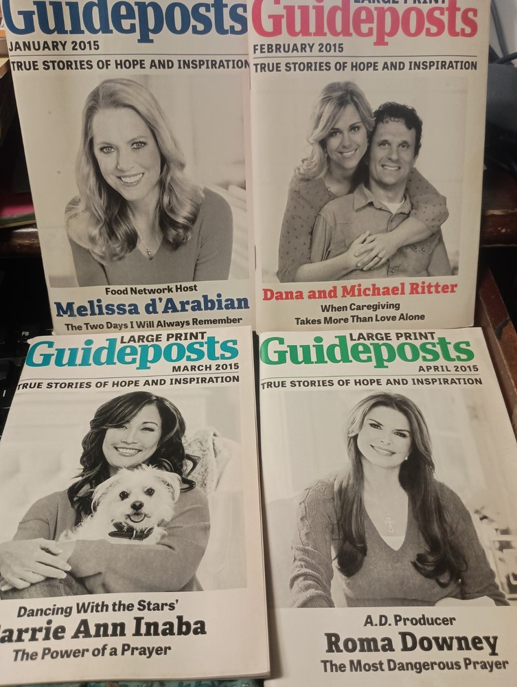 Guideposts LARGE PRINT Magazine 4 Back Issues 2015 Jan Feb Mar Apr F14