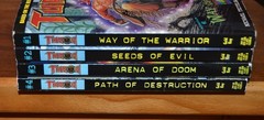 Turok paperback Book Set 1 2 3 4 by Teitelbaum Gold Key based on video game M2