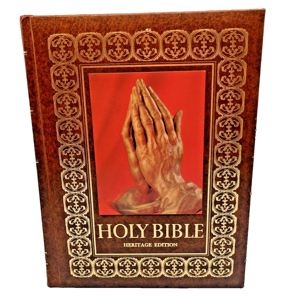 VTG 1977 Holy Bible Heritage Edition King James Red Letter 11.5”x9” Hard Cover