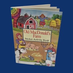 Vintage 1996 Old MacDonalds Farm Dover Little Sticker Activity Book Cathy Beylon