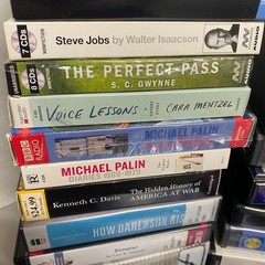 Lot of 45 + Audiobooks on CD, Ex Library, Fiction, Mixed Authors