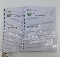 SOLIGT Blank Recipe Organizer Book Binder Double Sided Pages 240 Recipes W/Tabs