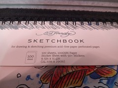 Ed Hardy Koi Fish 9.5″x11.4″ Sketchbook Acid-Free 100 Sheets With 50 Stickers