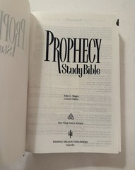 John Hagee Prophecy Study Bible NKJV Nelson 1462 Black Hardcover THUMB INDEX ED