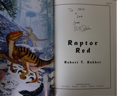 ROBERT BAKKER SIGNED Raptor Red 1ST EDITION Hardcover 1995 Dinosaur Fiction HC