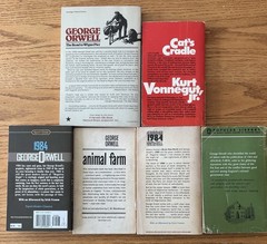Vintage George Orwell PB Lot of 5 PLUS 2 Kurt Vonnegut Jr. PB