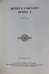 Henry’s Fabulous Model A Ford Clymer Collector Book 112 Pages 1959 1st Ed.