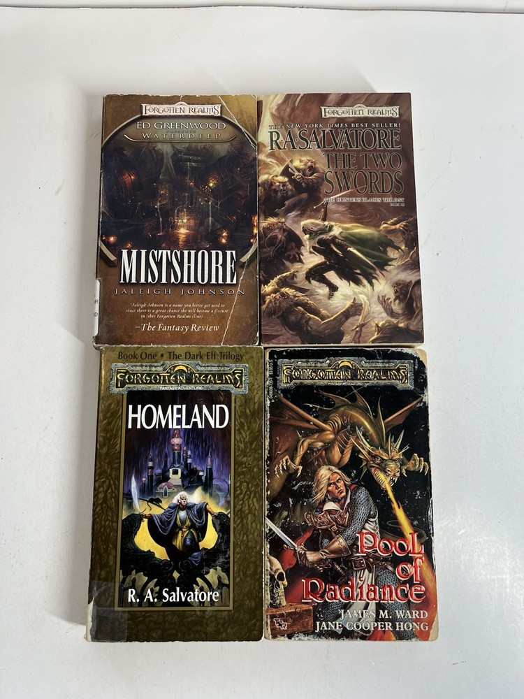Vintage Forgotten Realms Paperback Book (Lot Of 4) 90s And 2000s Mixed Series
