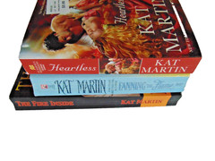 Complete Series Set Heartless/Fire Series by Kat Martin 2 MM & 1 Trade Paperback
