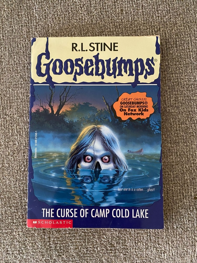 VG-/G+ Thin Edition 1st print Goosebumps #56 The Curse of Camp Cold Lake ~ Stine