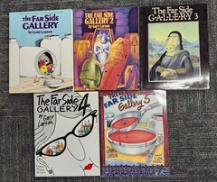 Complete Set 5 Books The Far Side Gallery 1 thru 5 by Gary Larson
