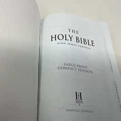 Holman KJV Large Print Compact Bible Black Premium Bonded Leather Red Letter