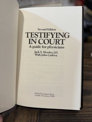Testifying in Court Jack E. Horsley 1983 2nd Edition Legal Medec Books
