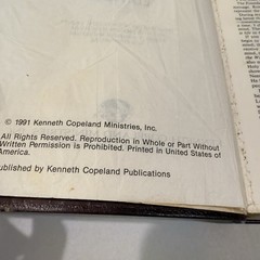 Vtg Holy Bible King James Version Kenneth Copeland Reference Edition Leather KJV