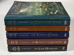 Percy Jackson and The Olympians 1-5 Set Riordan Paperback Original Cover Art