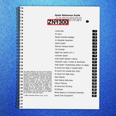 KAWASAKI ZN1300 Motorcycle Technical Training Manual 1984, BINDING – COVERED