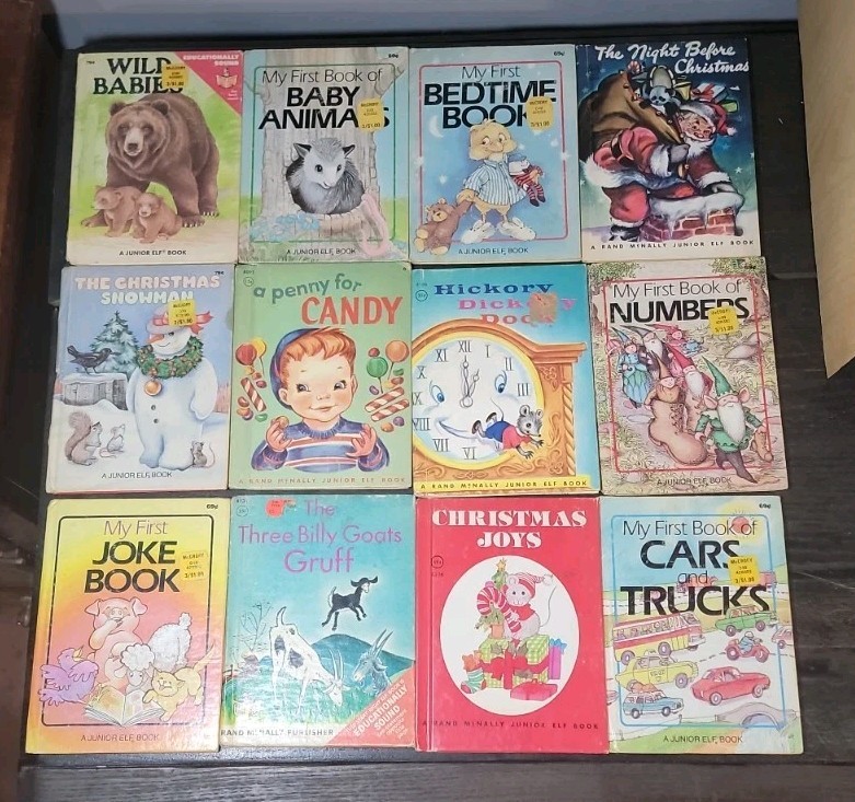 Lot of 12 Rand McNally Junior Elf Book Bulk Lot Children’s Vtg