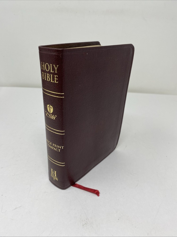 HCSB Large Print Compact Bible • Burgundy Bonded Leather (2005, Holman)