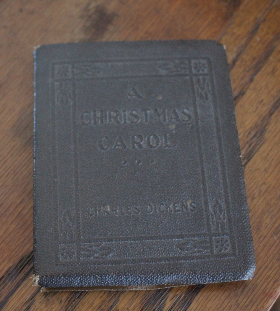 Little Leather Library – A CHRISTMAS CAROL Charles Dickens Antique Book 1920’s