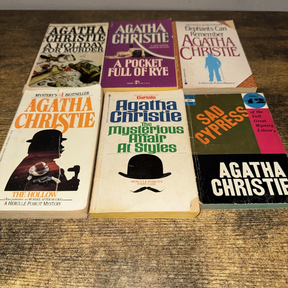 Agatha Christie lot of 6 different vintage paperback books, A Holiday for Murder