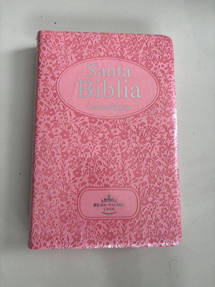 Biblia Para Mujer RVR1960 Letra 9.5 Imitación Piel Rosa Con Índice