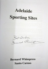 Adelaide Sporting Sites by Bernard Whimpress & Santo Caruso Signed by Whimpress