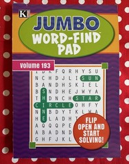 Kappa Jumbo Word -Find Pad Volume 193 Flip Open And Start Solving! Brand New