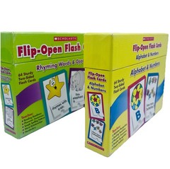 Flash Cards Alphabet & Numbers, Rhyming Words & Opposites 64 Two Sided Cards