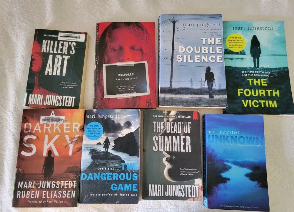 Lot Of 8 Mari Jungstedt Scandinavian Thrillers, Very Good